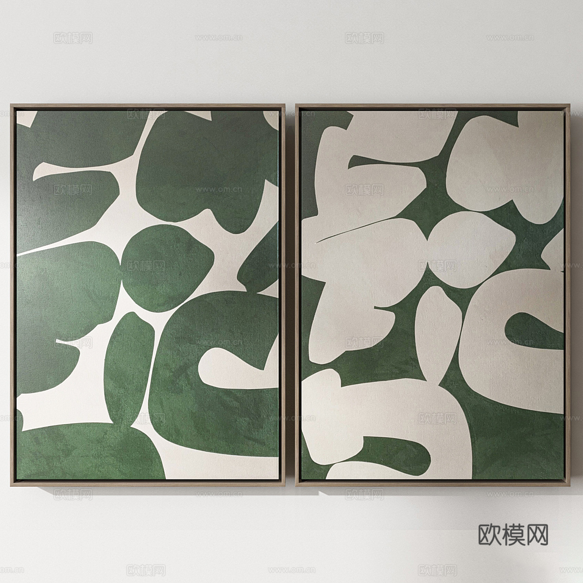 新中式装饰挂画3d模型