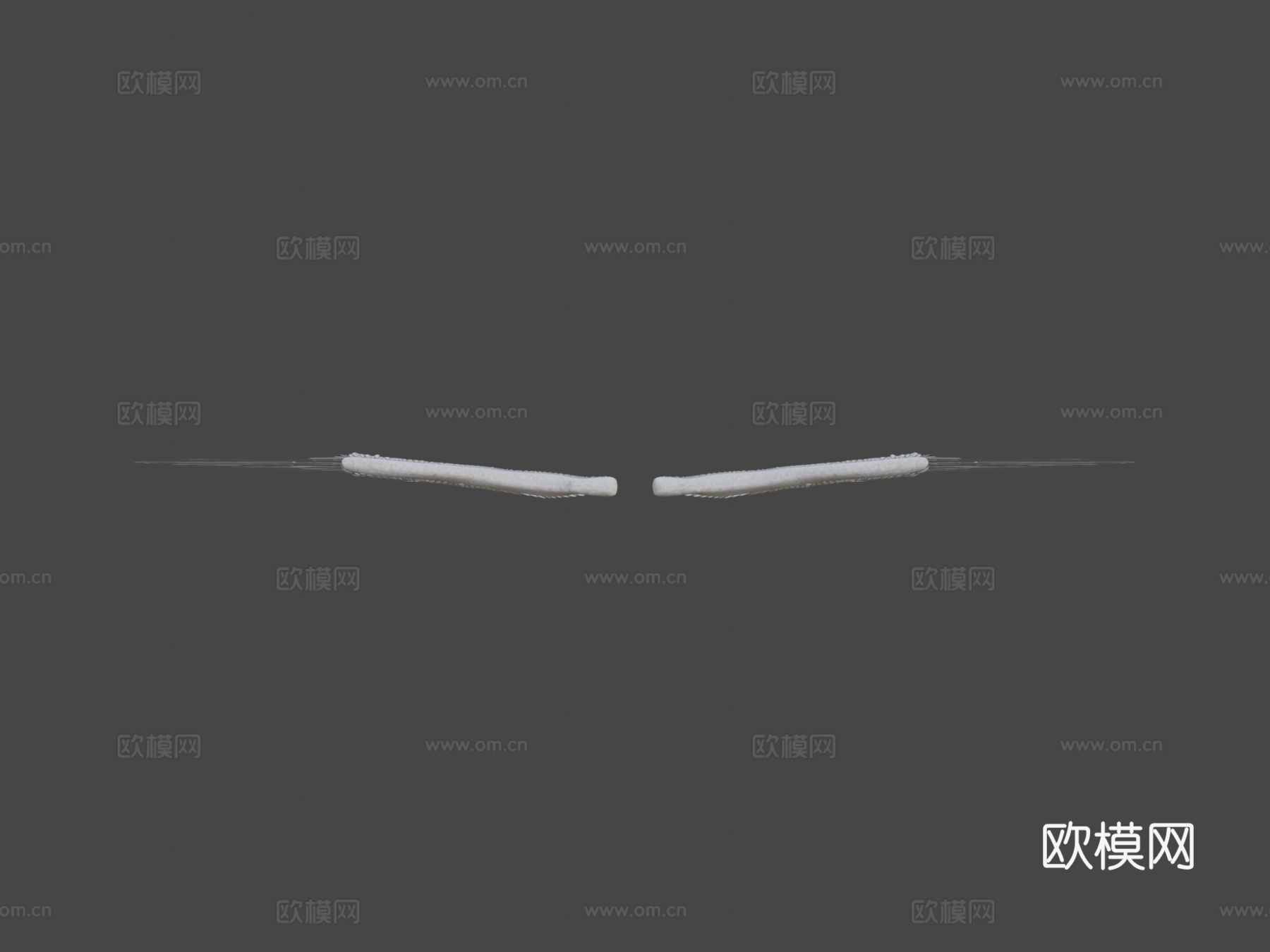 天使或鸟翼3d模型