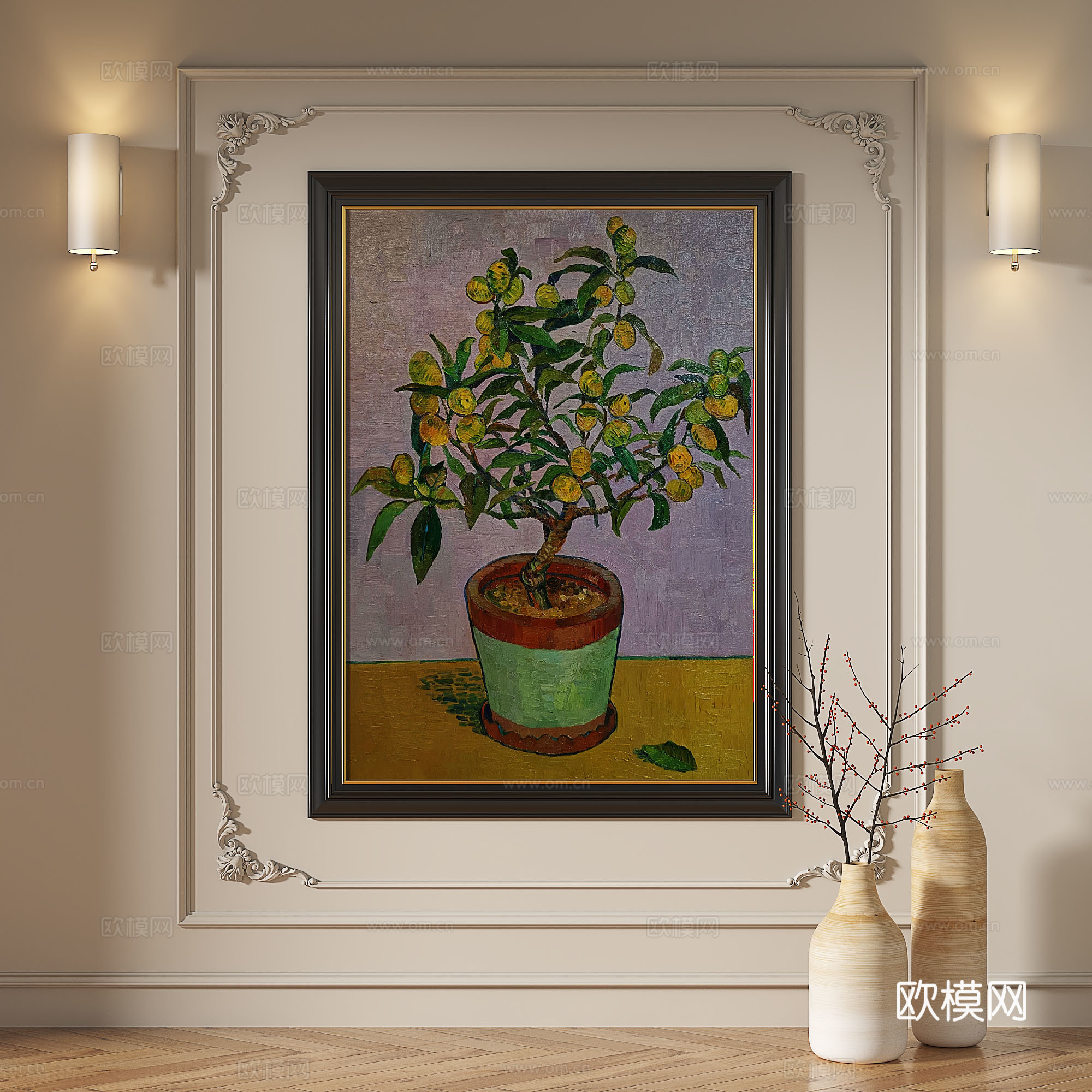 法式，复古，油画，轻奢，抽象，现代，欧式，古典，装饰画3d模型