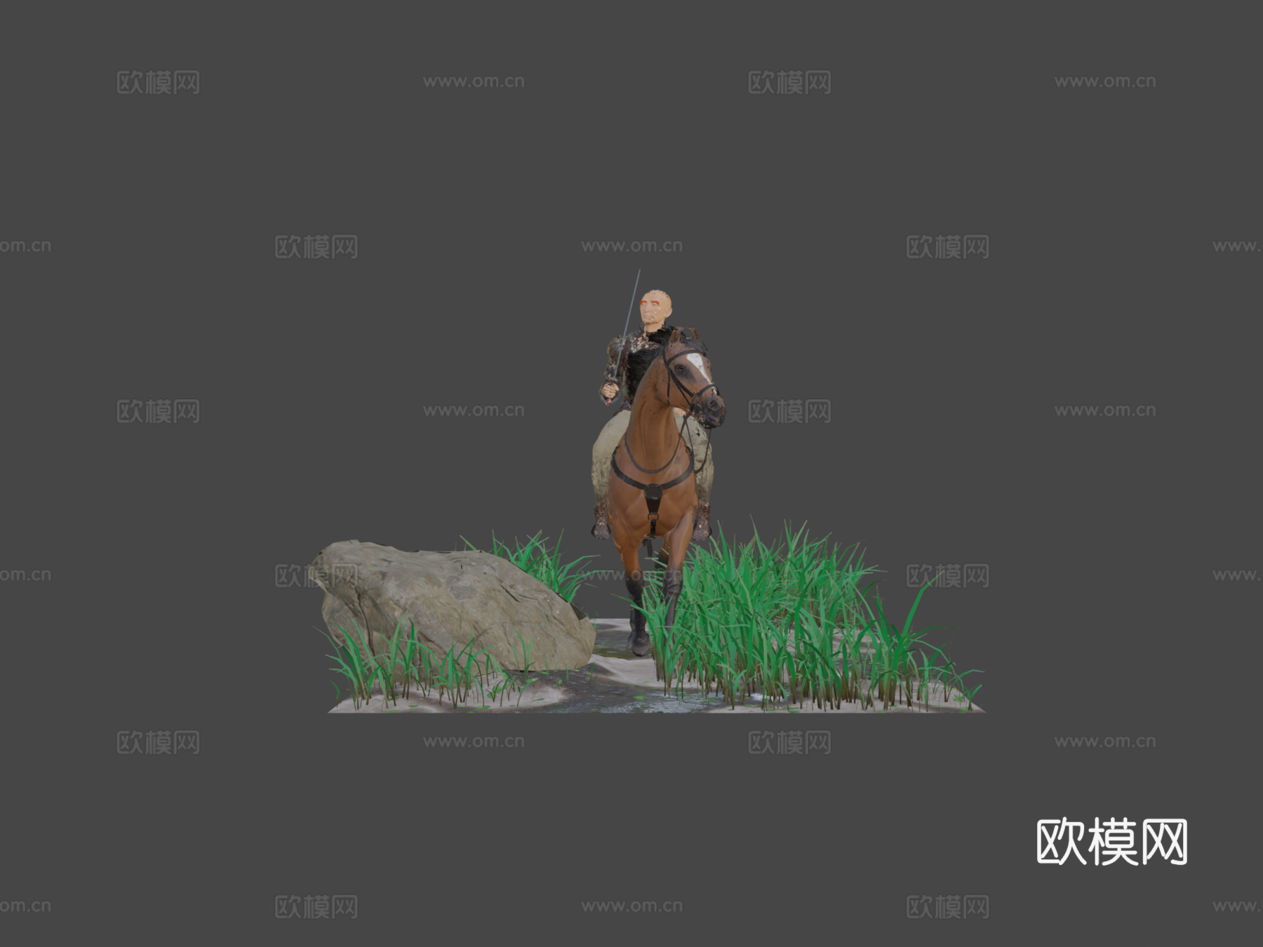骑马的人3d模型