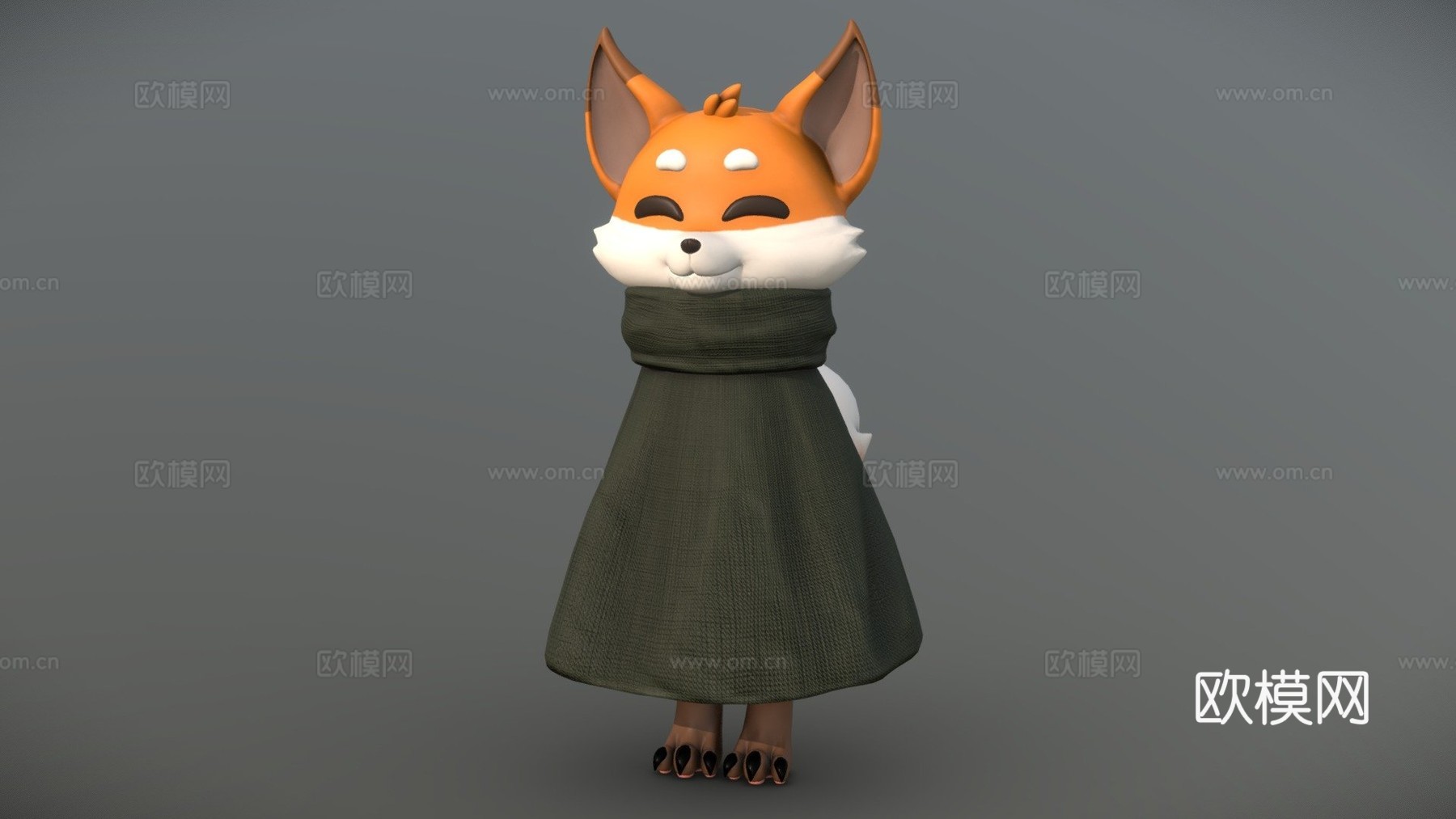 披风狐狸3d模型