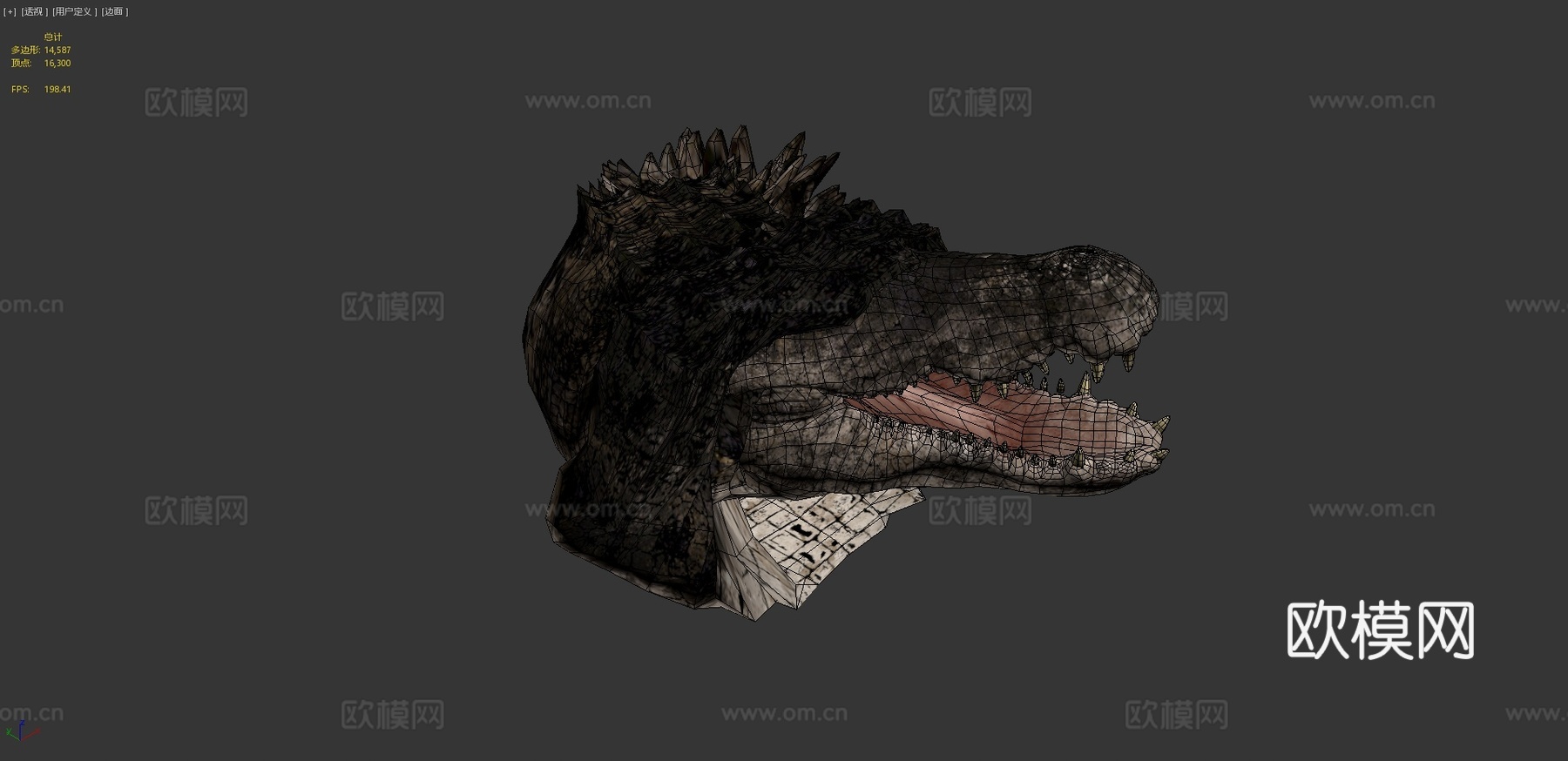 咸水鳄3d模型