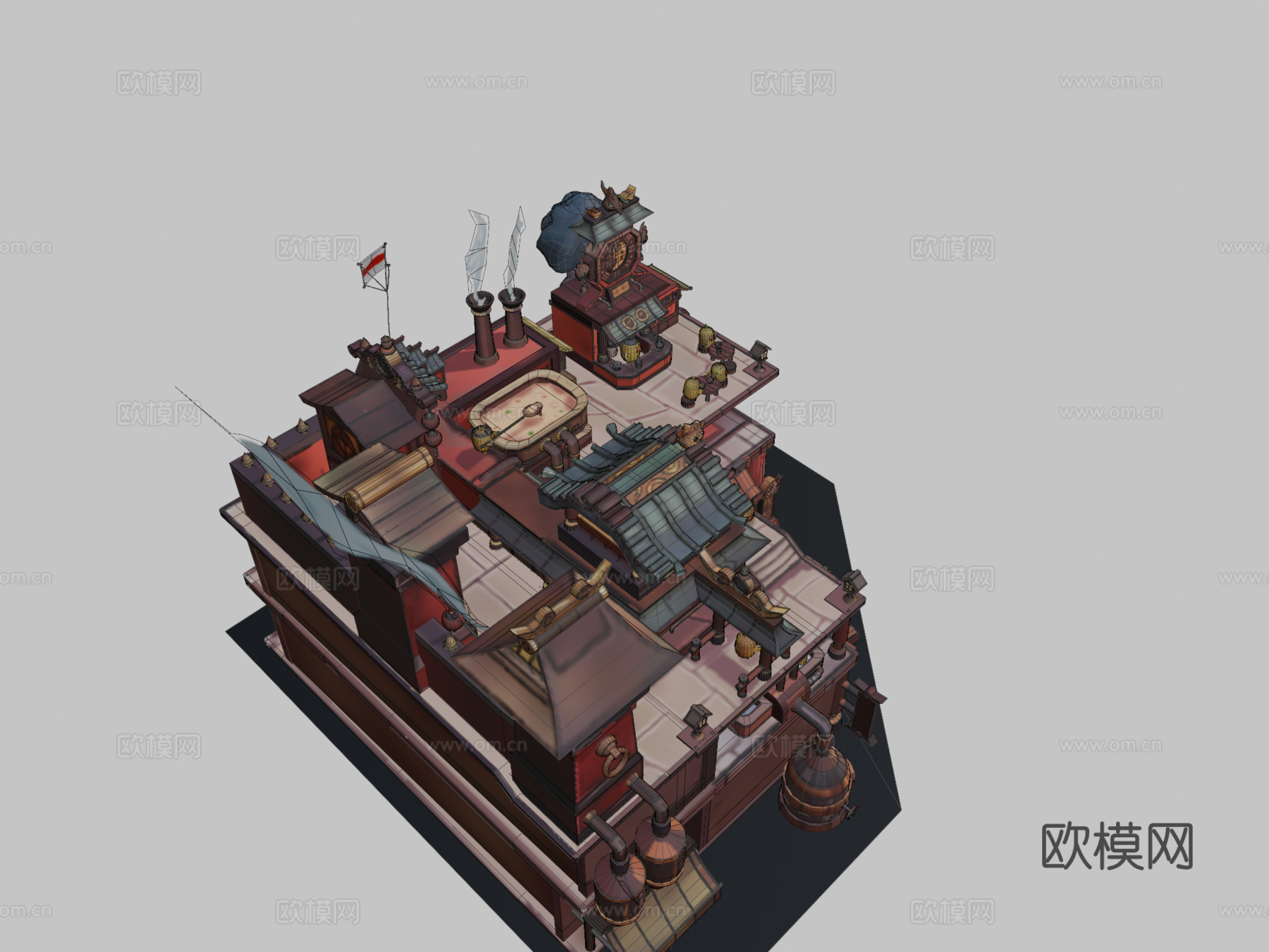 澡堂鸡3d模型