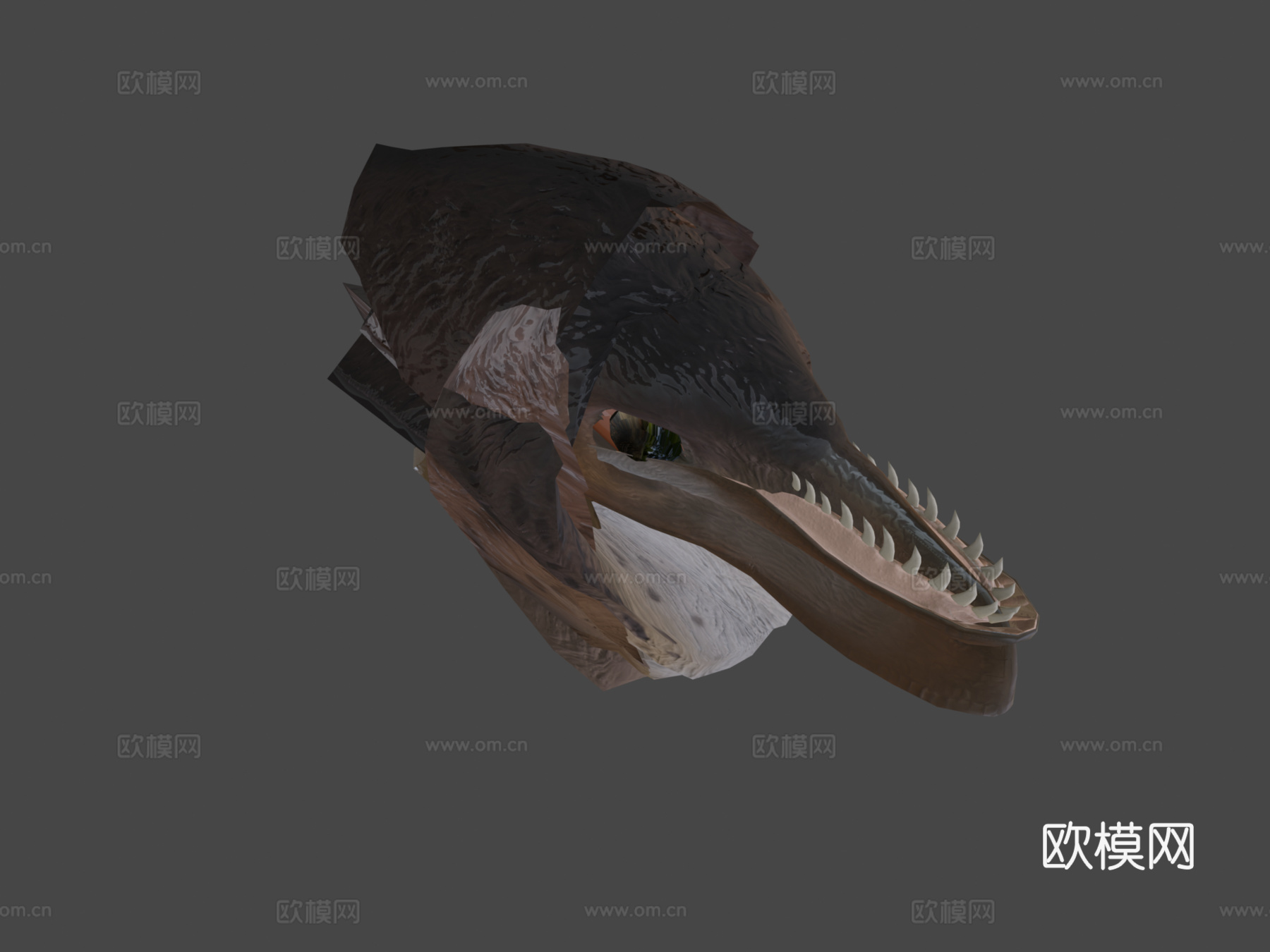 犹他盗龙-低多边形动画模型3d模型