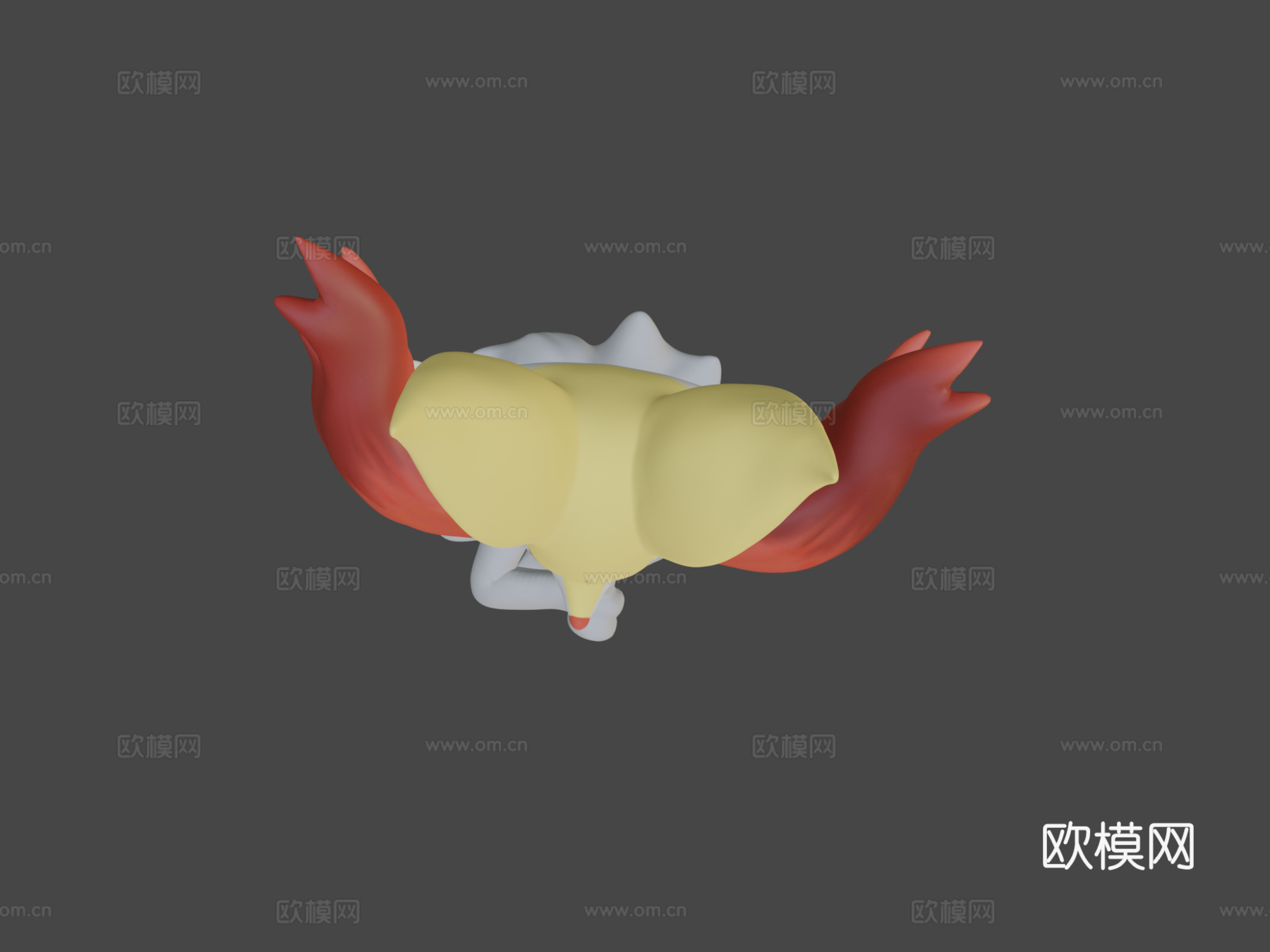 长尾火狐Zbrush雕刻3d模型