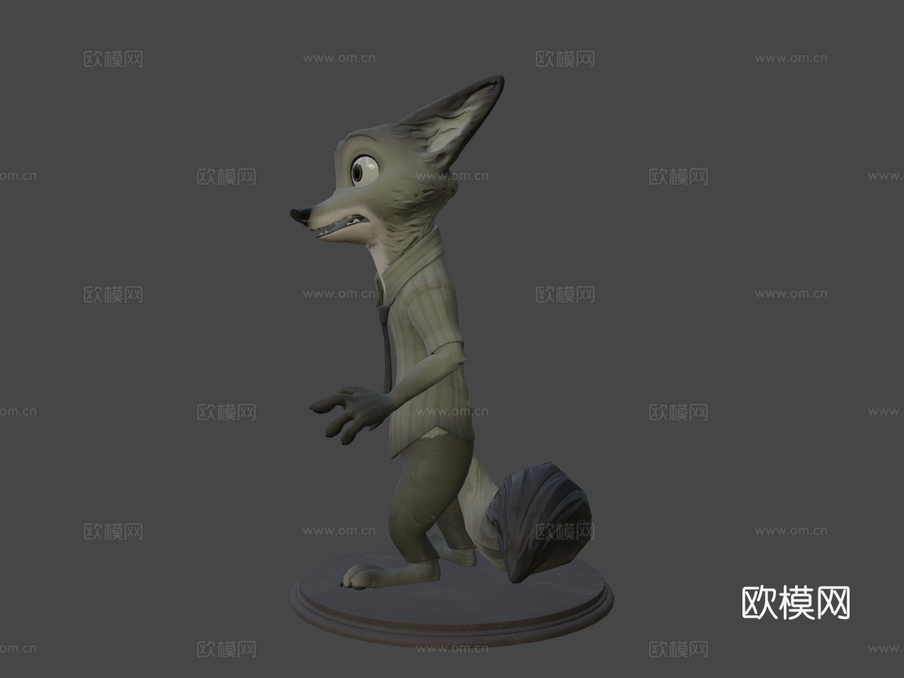 尼克王尔德雕像3d模型