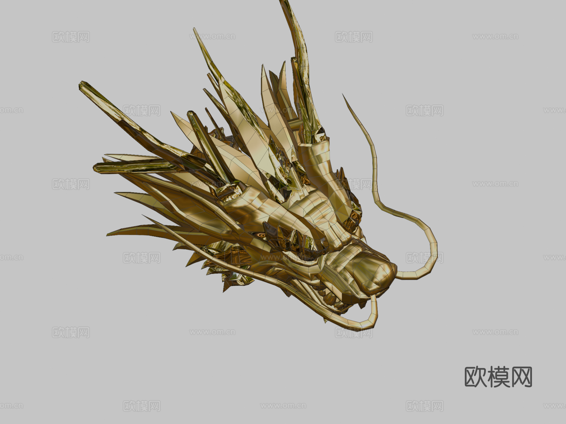 低多边形绑定龙3d模型