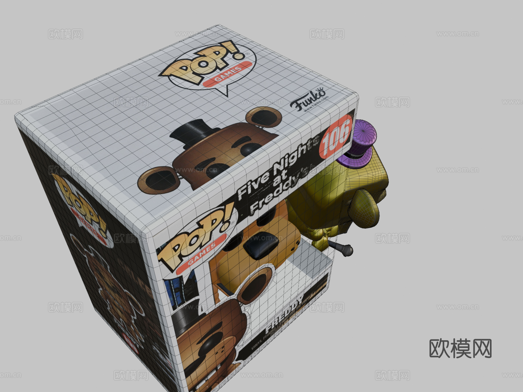 弗雷迪FunkoPop-玩具熊的五夜后宫3d模型