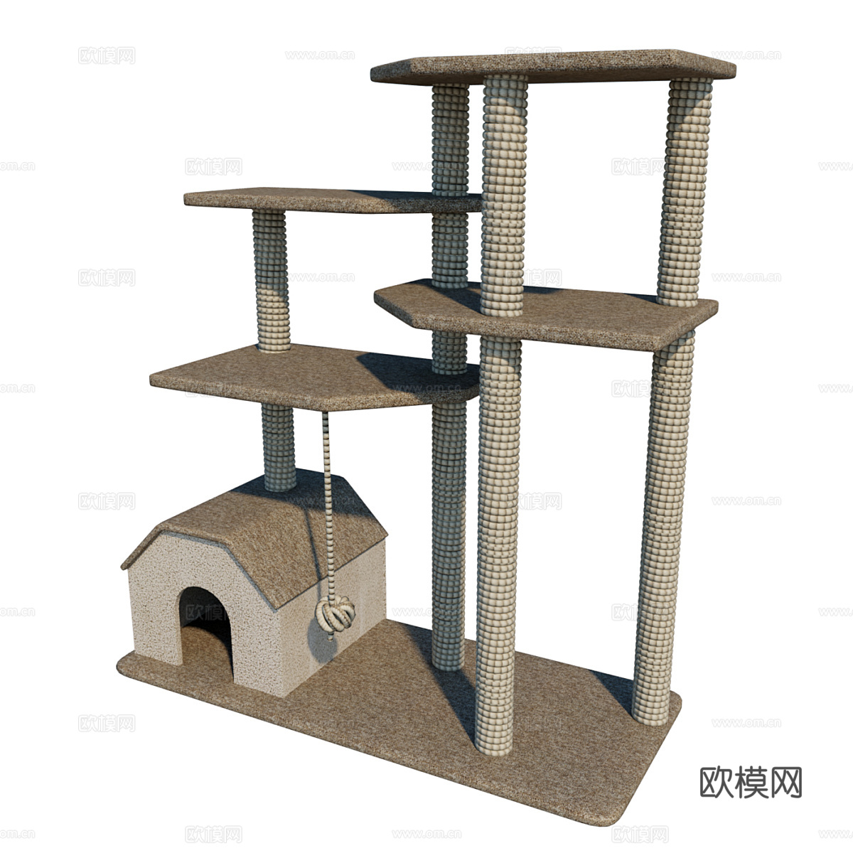 猫屋 抓挠柱3d模型