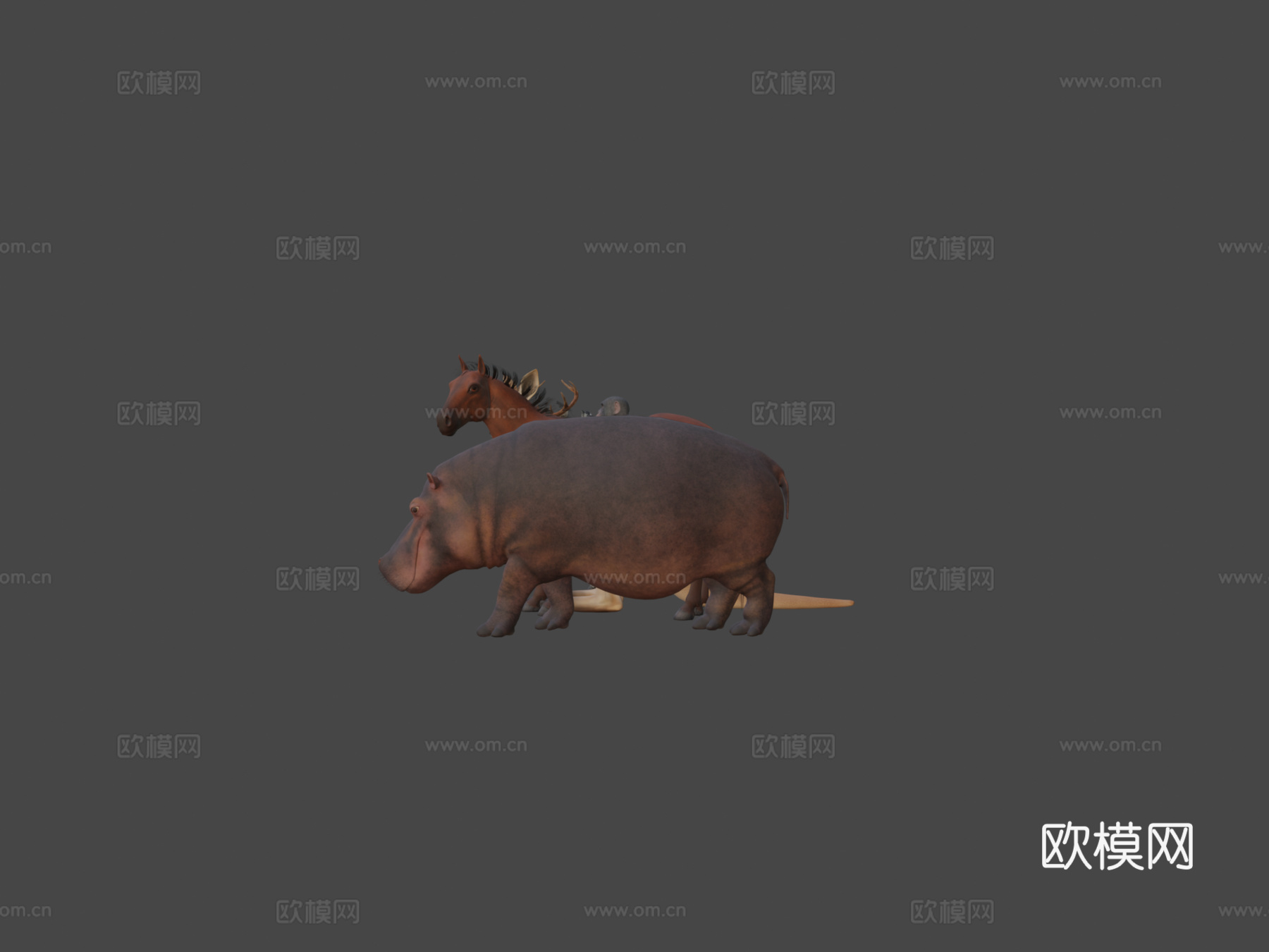 中型动物包3d模型
