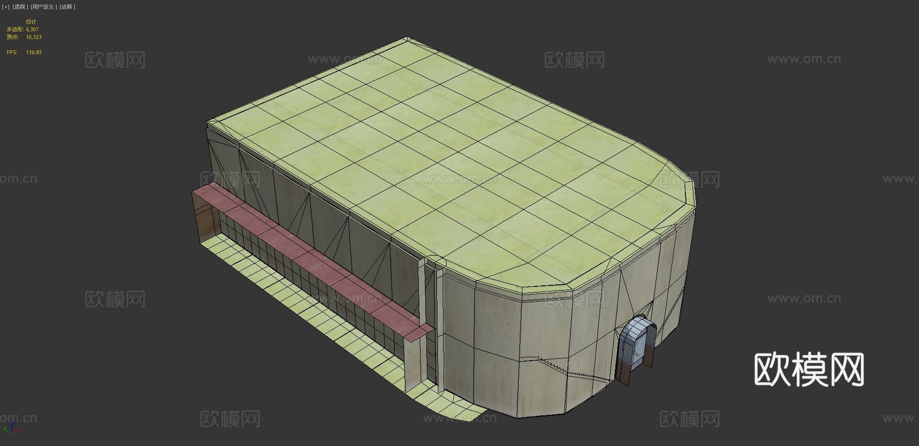 火影忍者中忍考试大厅3d模型