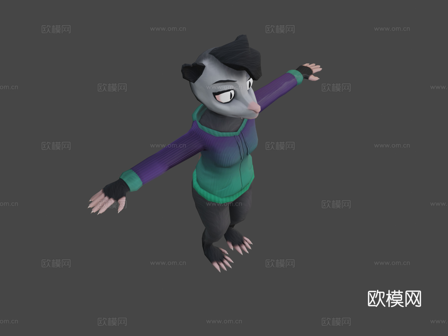 负鼠3d模型