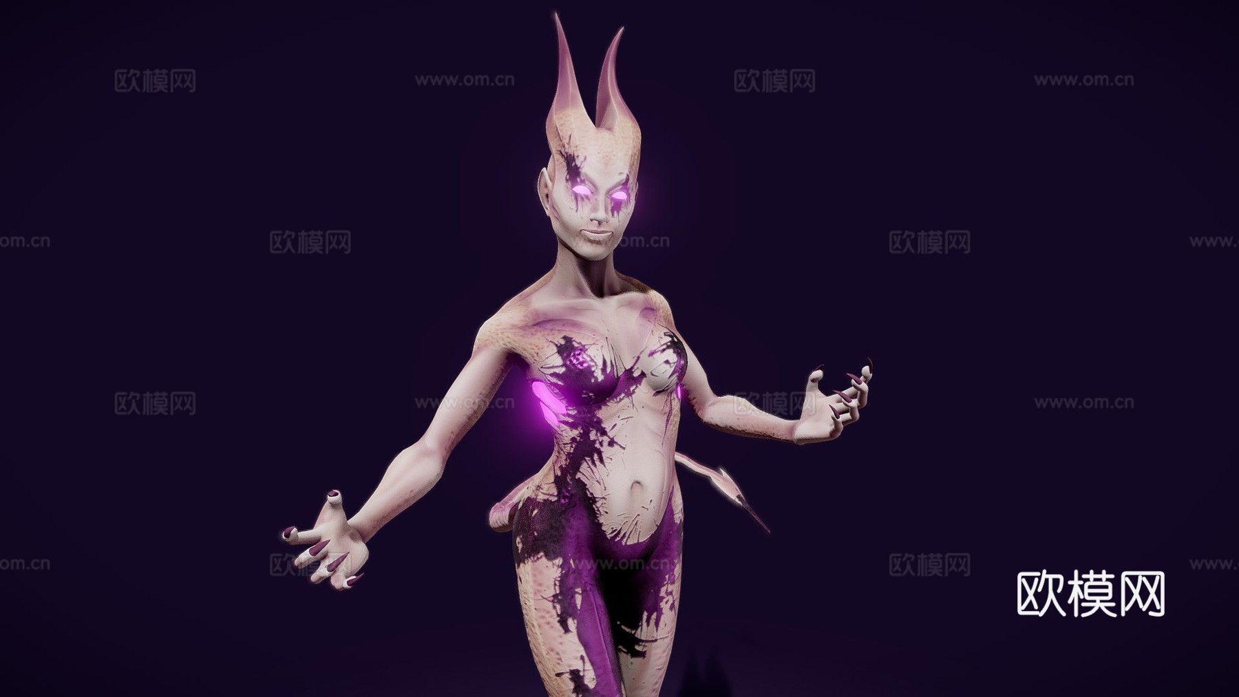 紫色恶魔3d模型