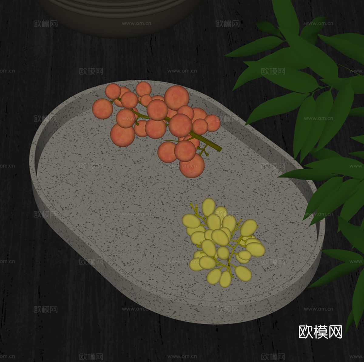 水果 葡萄 果盘su模型