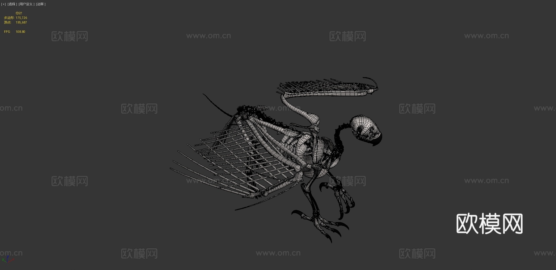 狮鹫骨架3d模型