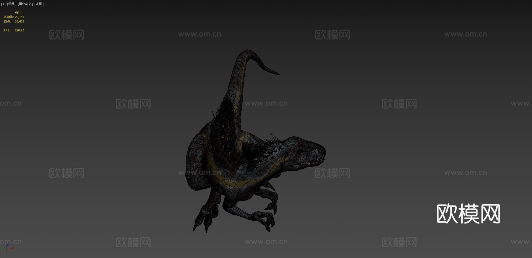 狂暴龙-侏罗纪世界-陨落国度3d模型