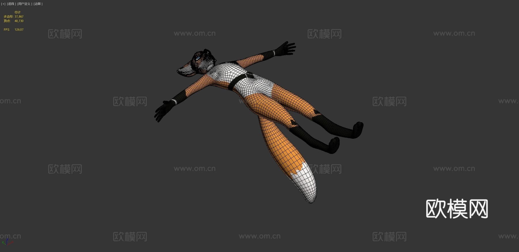 缺陷狐3d模型