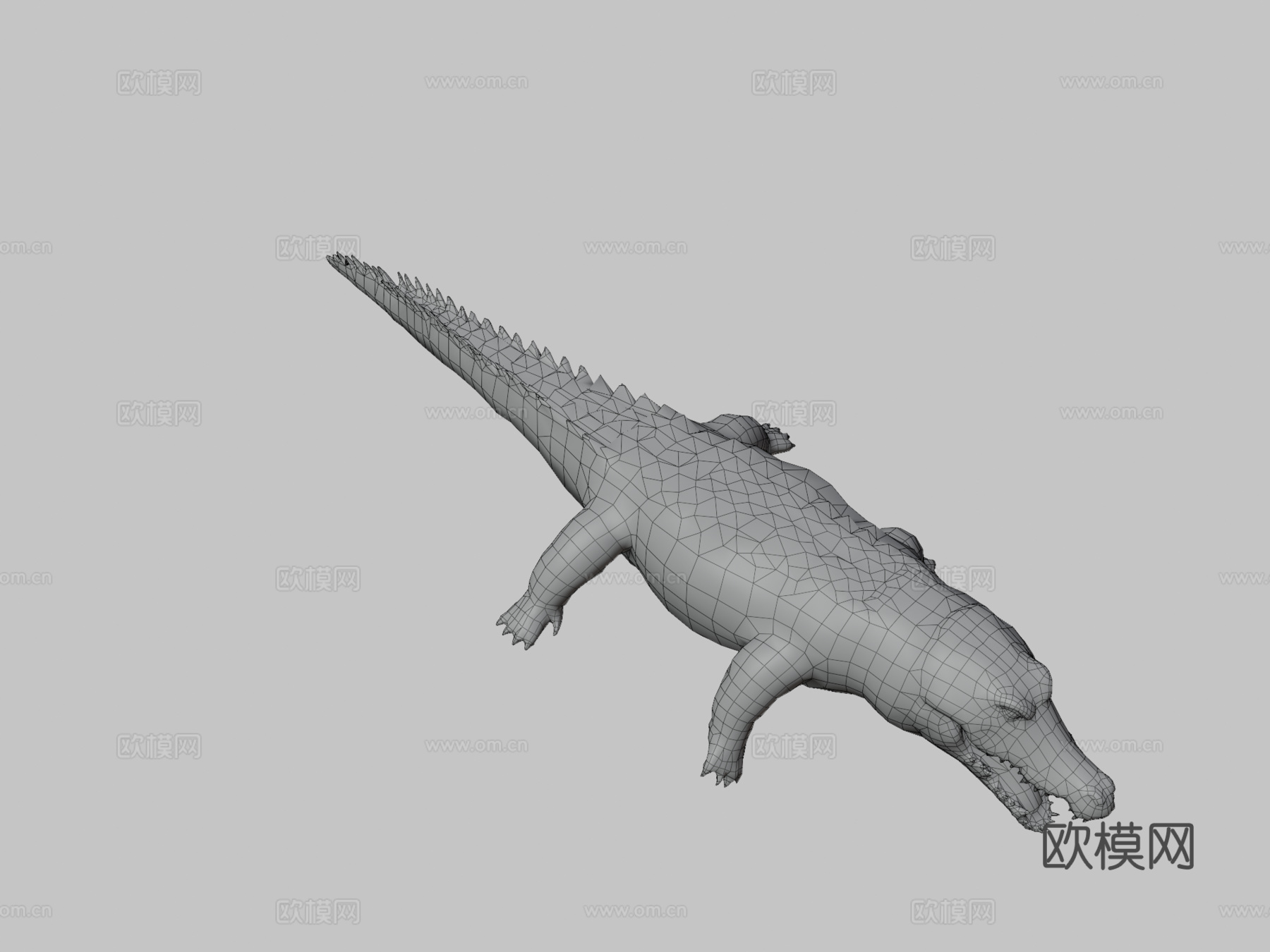 鳄鱼动画3d模型