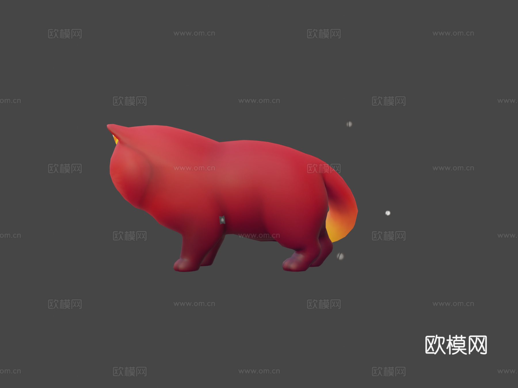 糖果玉米恶魔猫3d模型