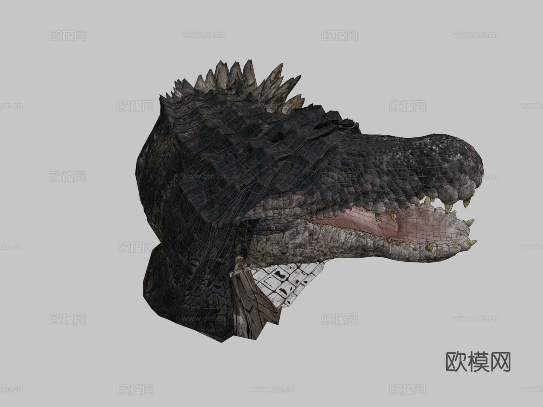 咸水鳄3d模型