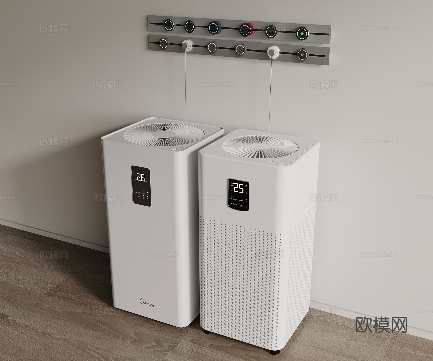 现代取暖器 小型加热器 智能取暖器3d模型