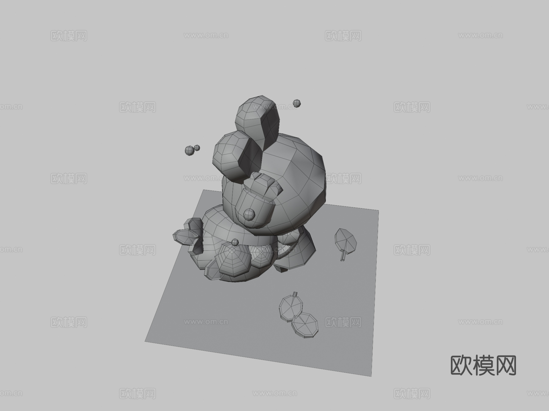 采蘑菇3d模型
