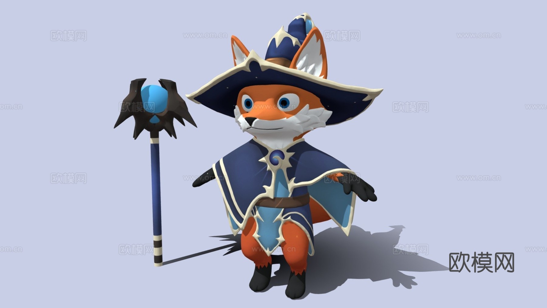狐狸法师角色3d模型