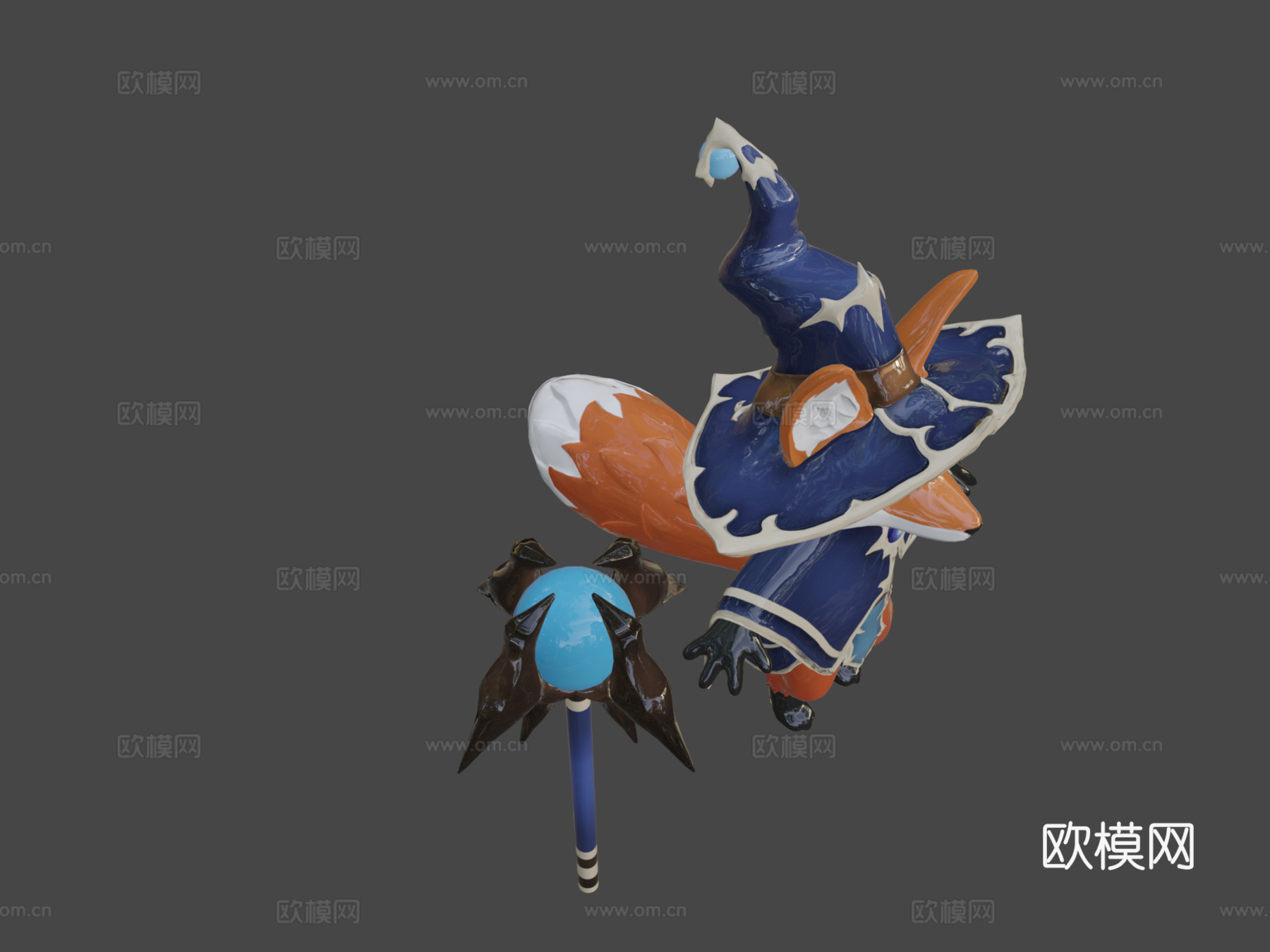 狐狸法师角色3d模型