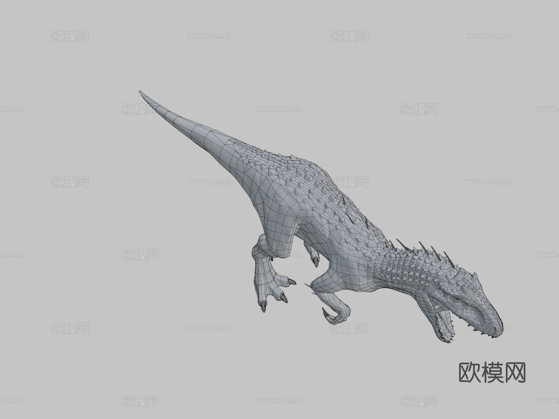 侏罗纪世界混种霸王龙低多边形测试3d模型