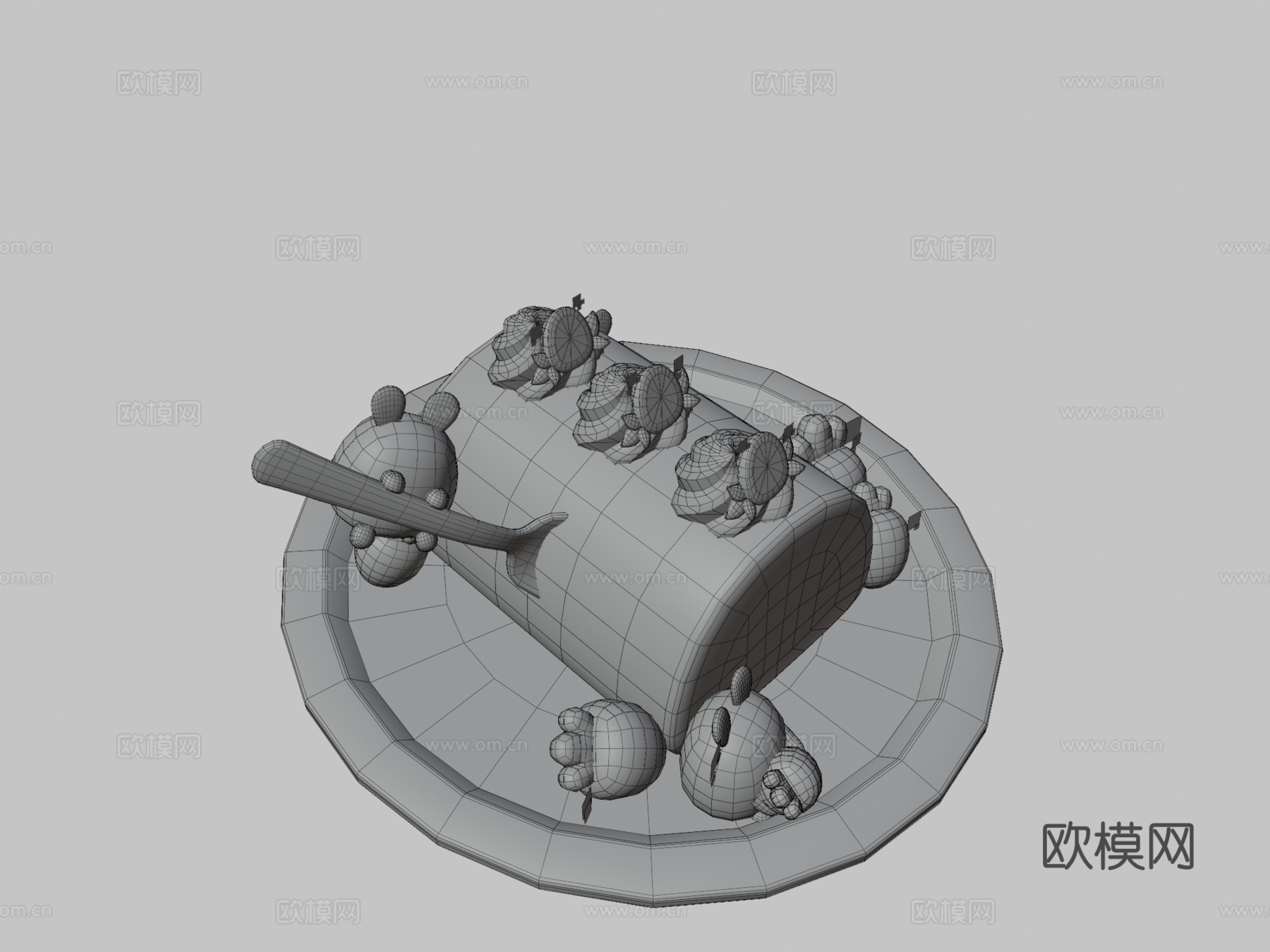 蛋糕卷3d模型