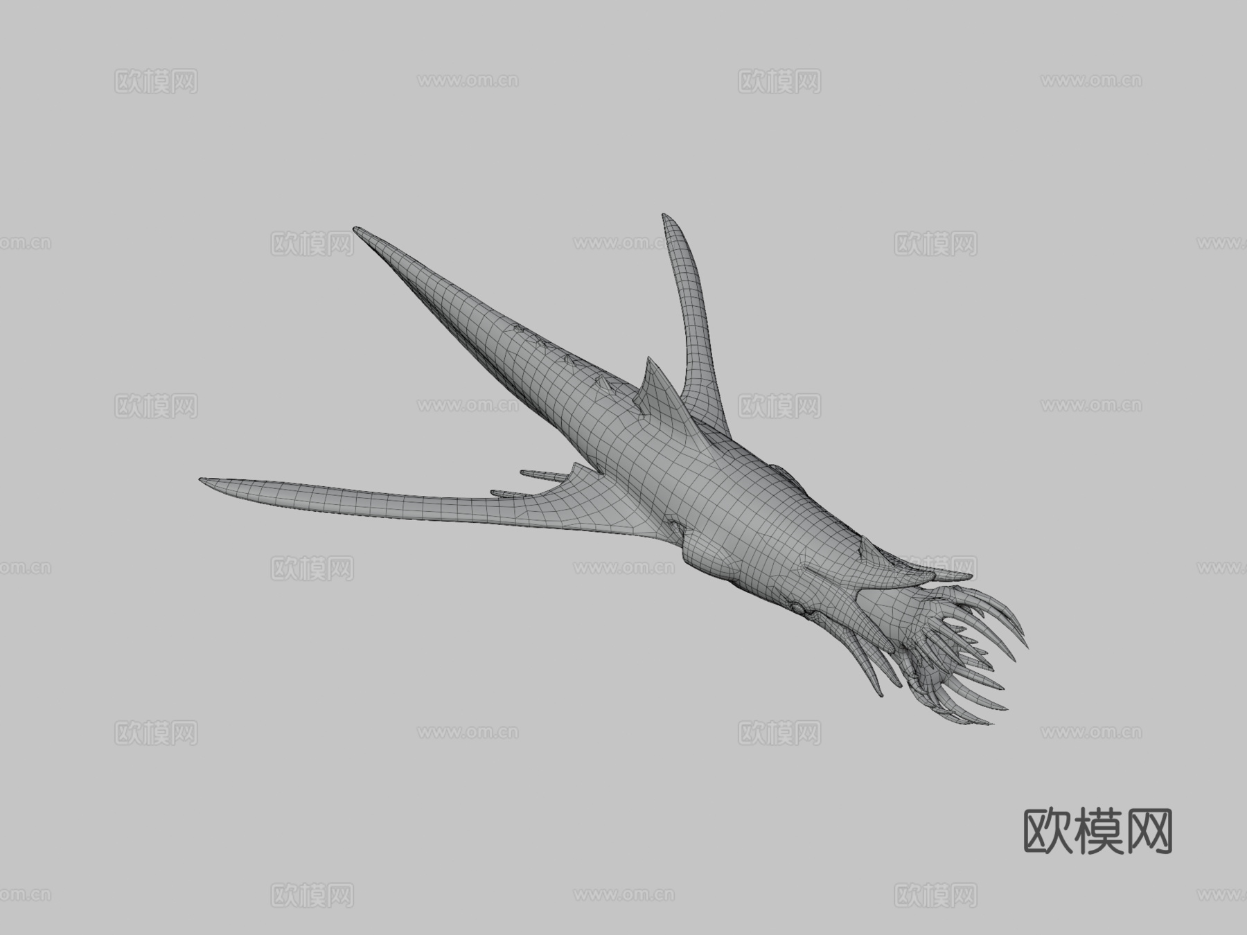 鱿鱼鲨3d模型