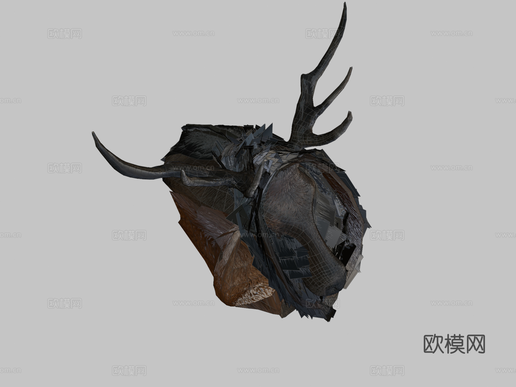 鹿行走循环动画3d模型