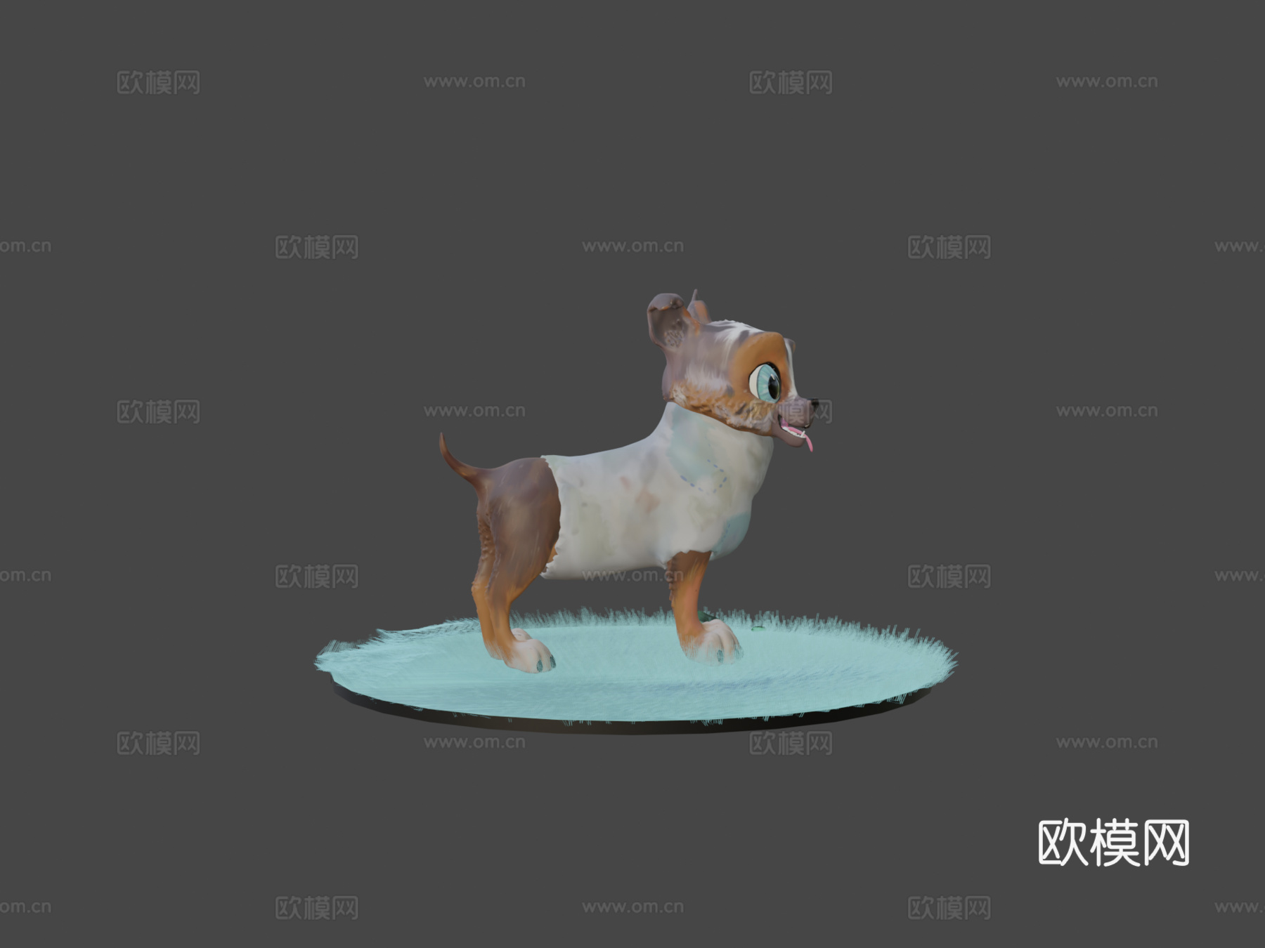 穿靴子的猫-小狗佩里托粉丝艺术3d模型