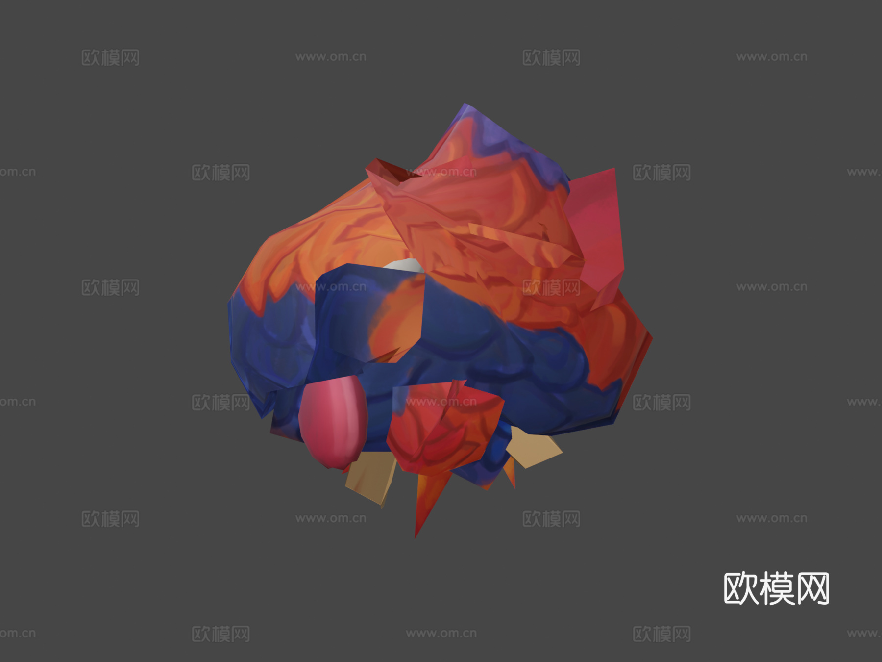 手绘公鸡3d模型