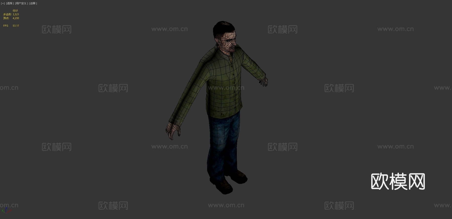 男性_07面部3d模型
