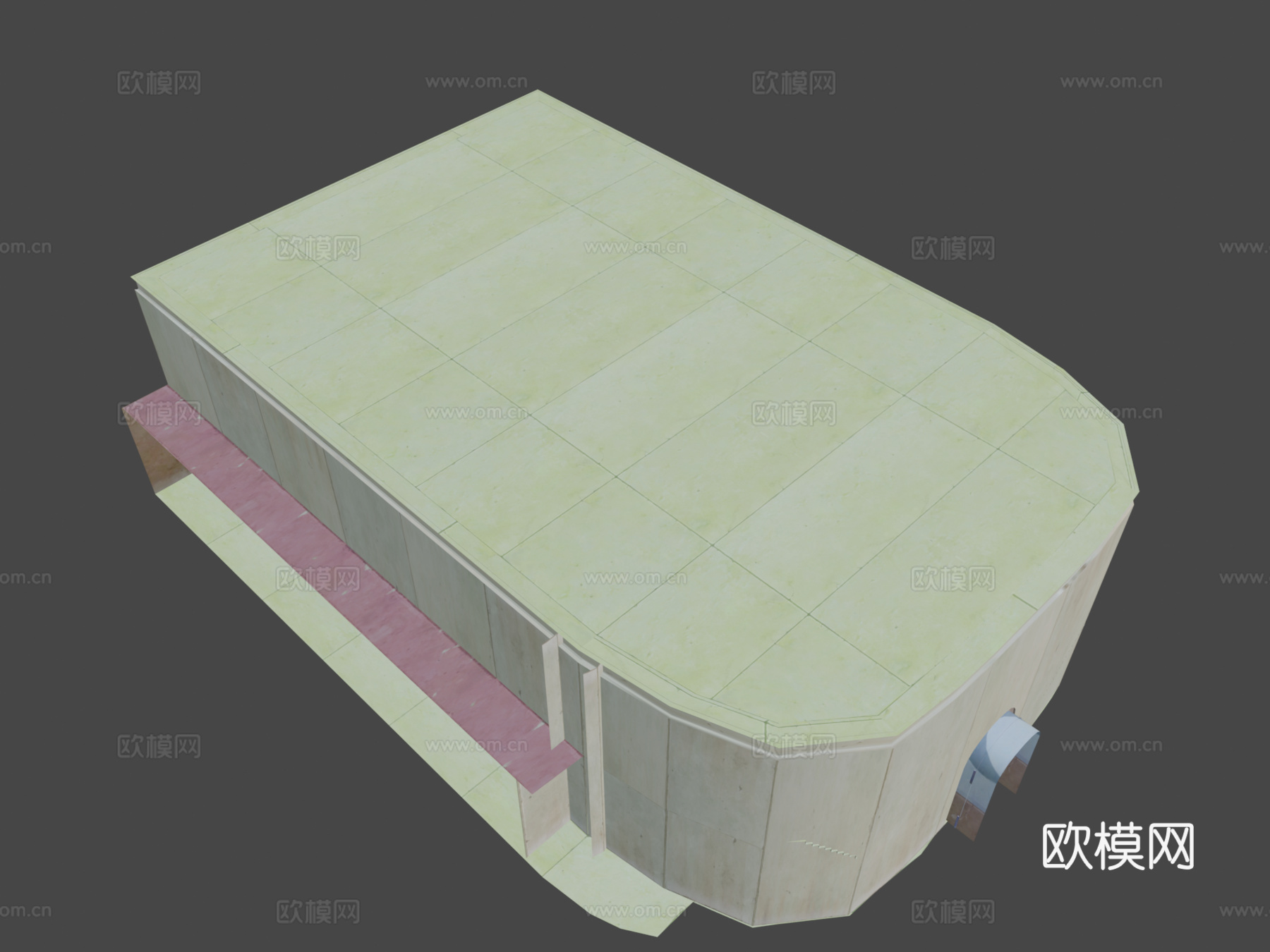 火影忍者中忍考试大厅3d模型