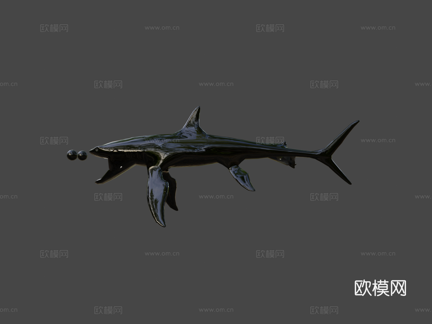 大白鲨3d模型