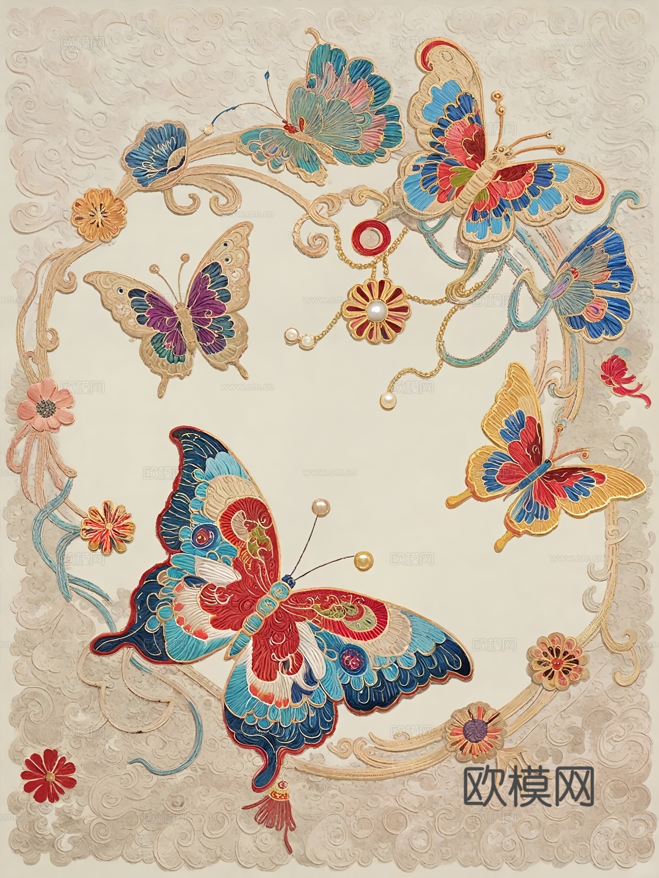 艺术花卉画芯