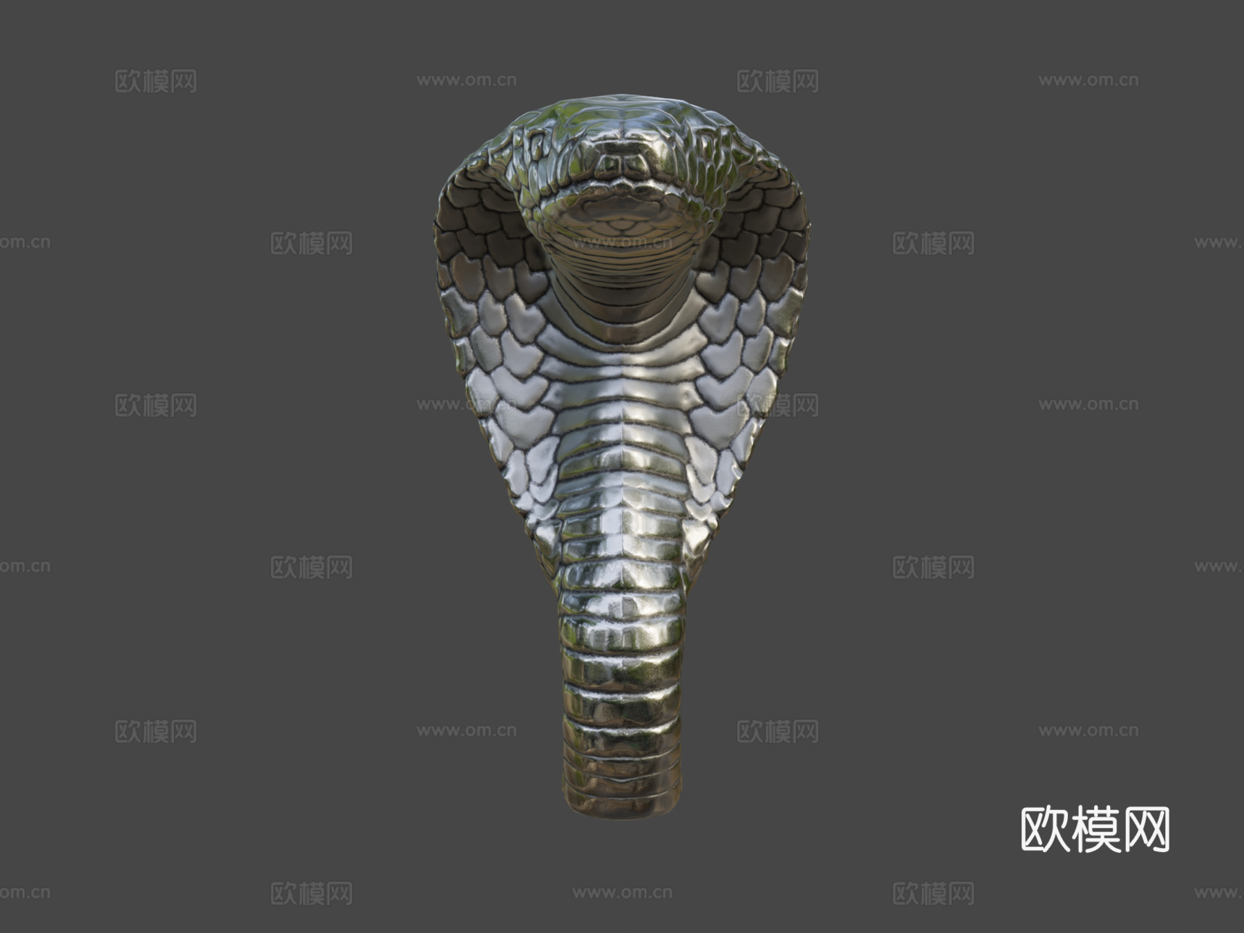 金属蛇雕像3d模型