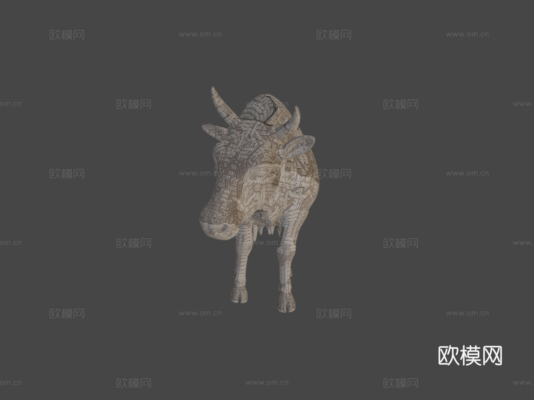 牛骨架测试3d模型