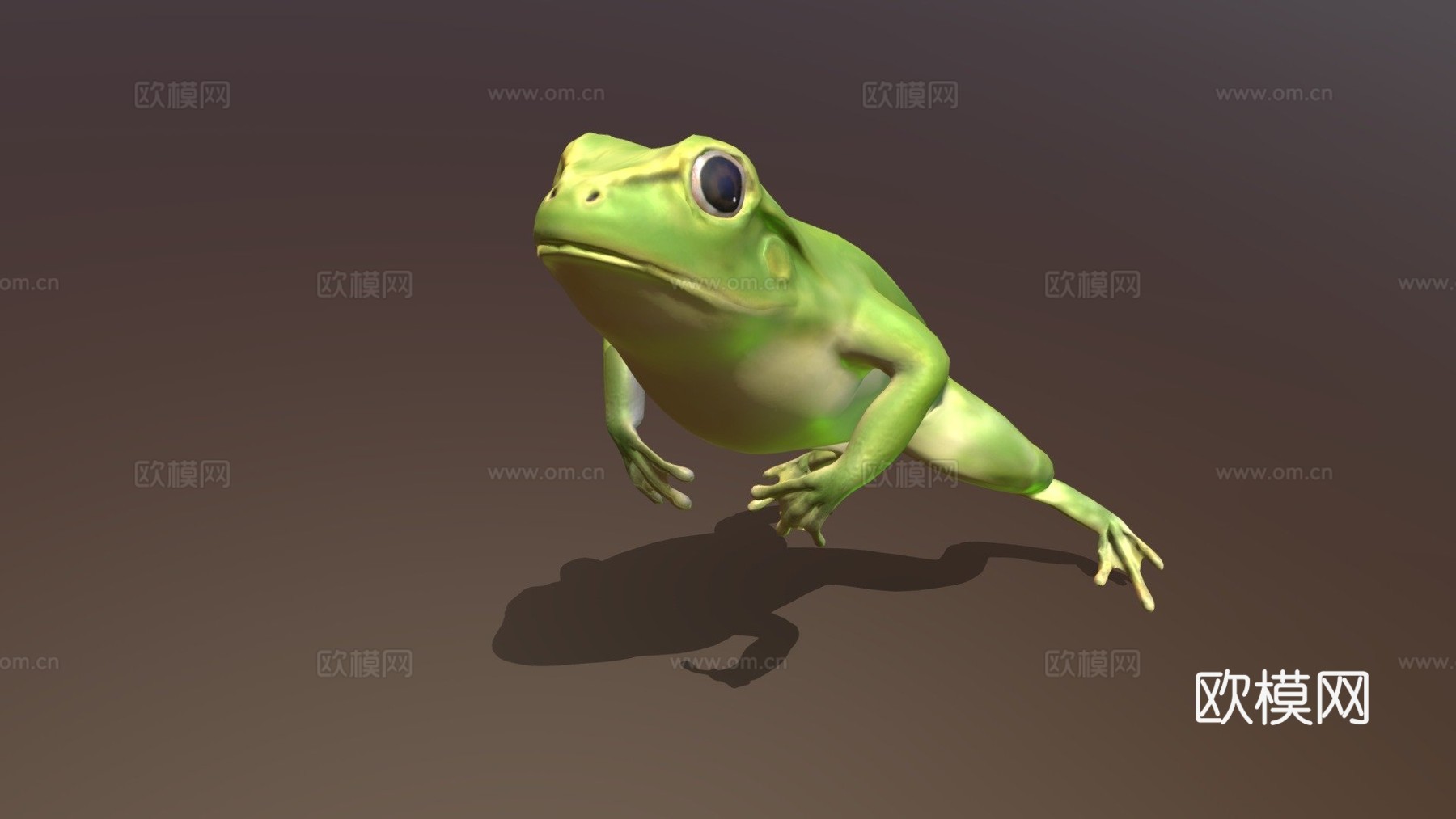 青蛙跳跃3d模型