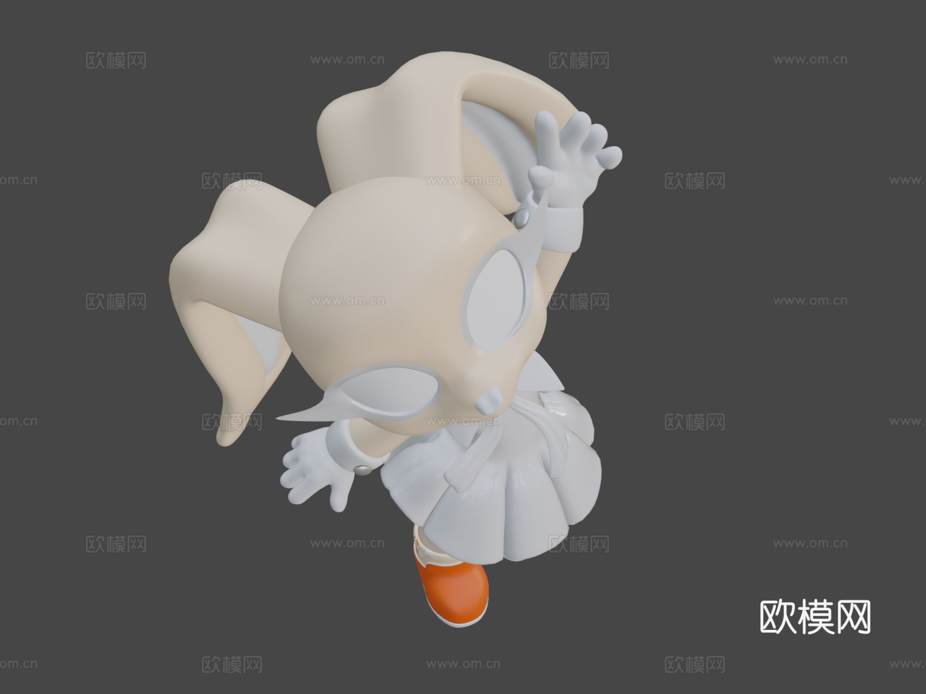 奶油兔3d模型