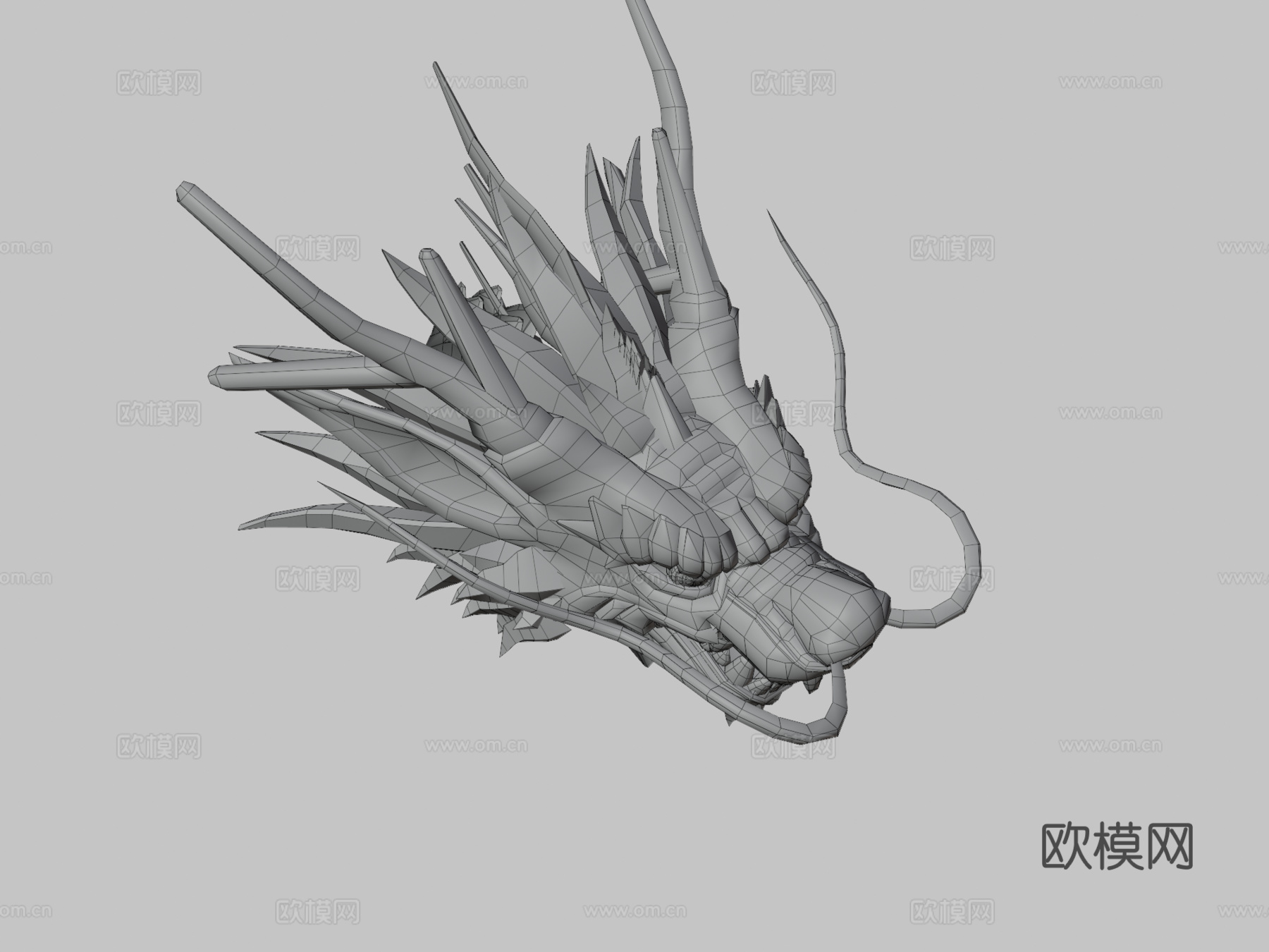 低多边形绑定龙3d模型