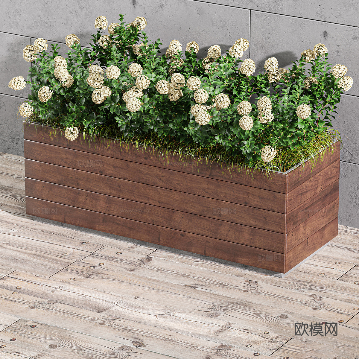 植物箱 花箱3d模型