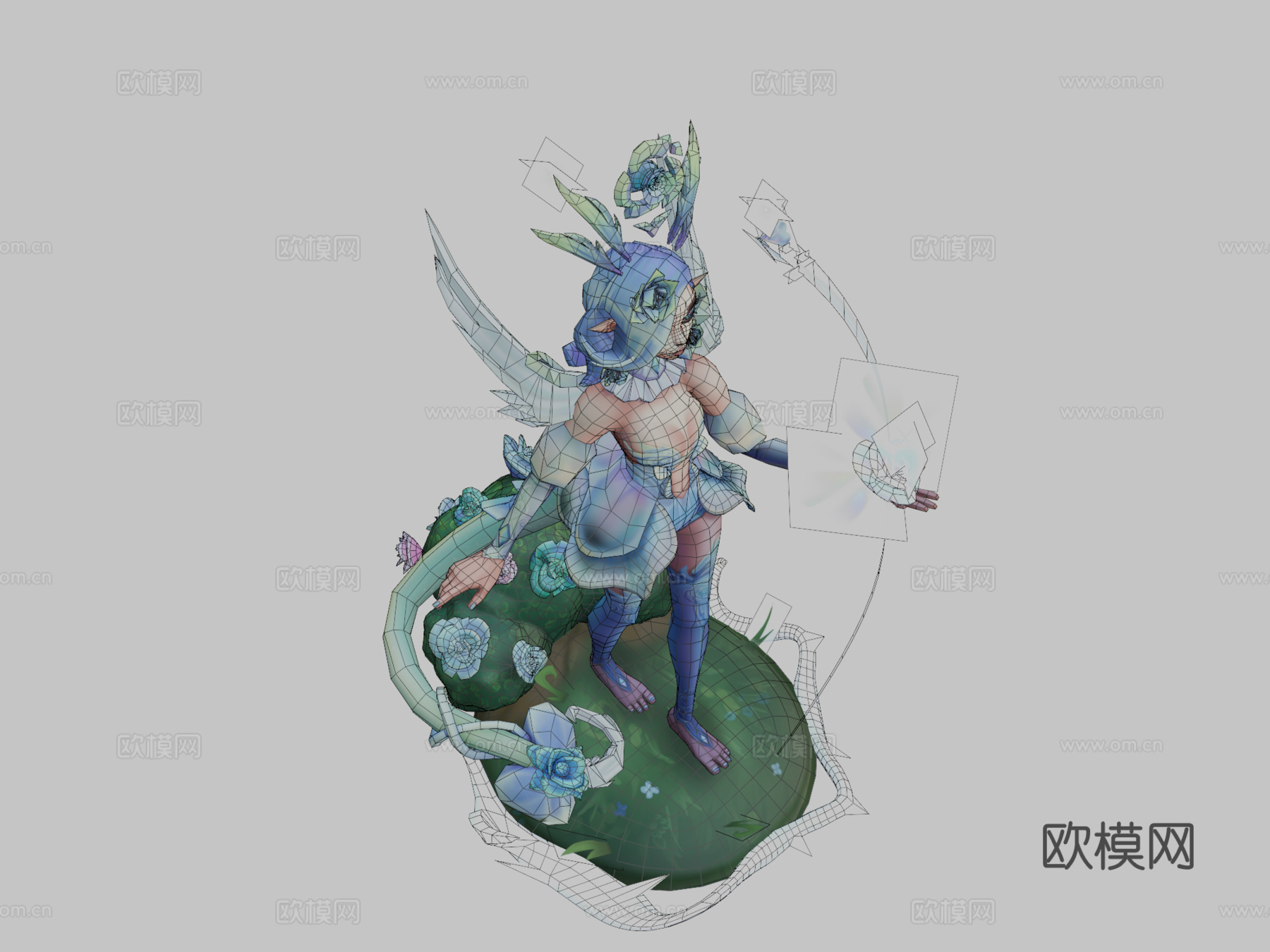 水晶玫瑰妮蔻3d模型