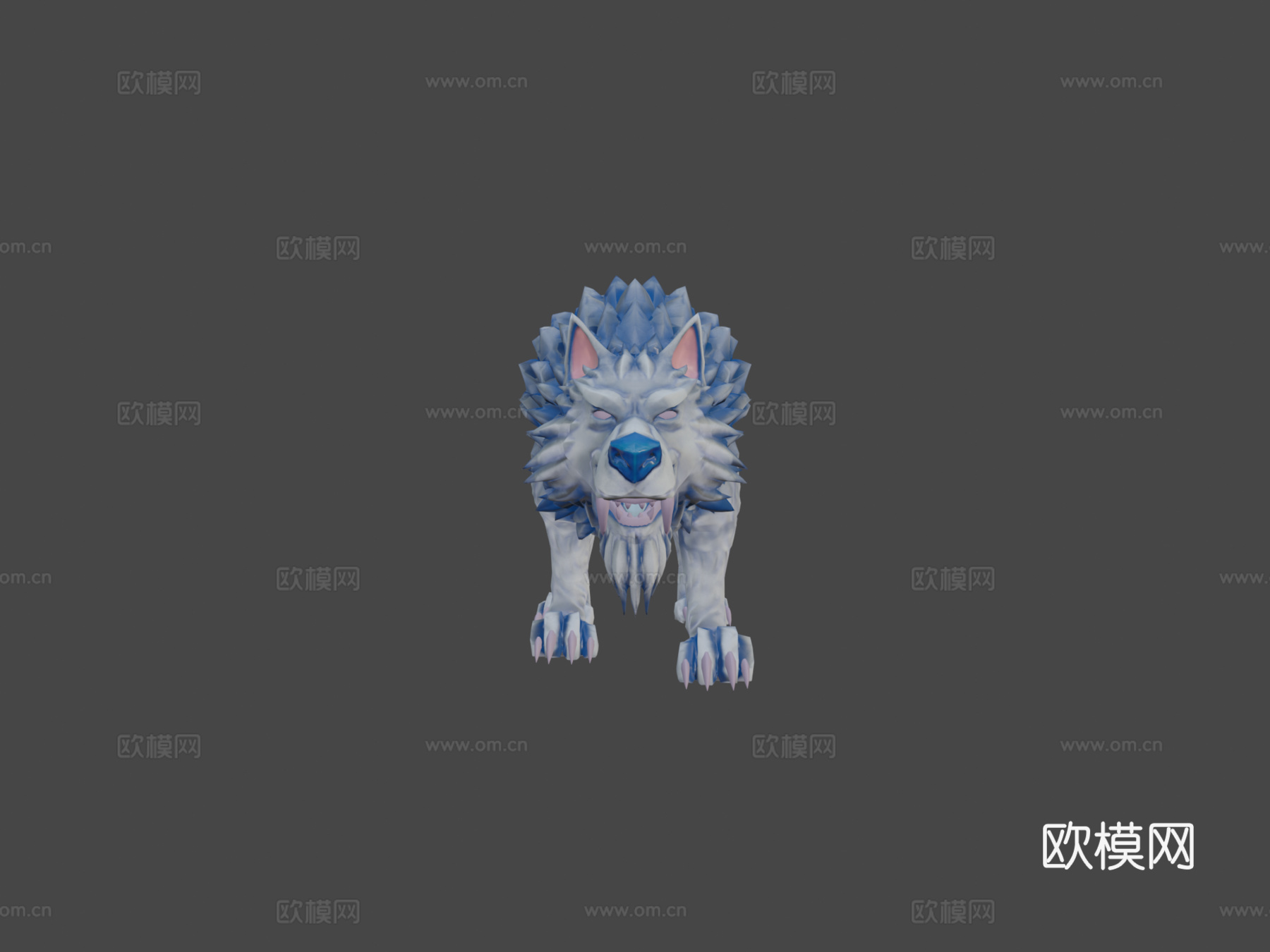 魔法狼3d模型