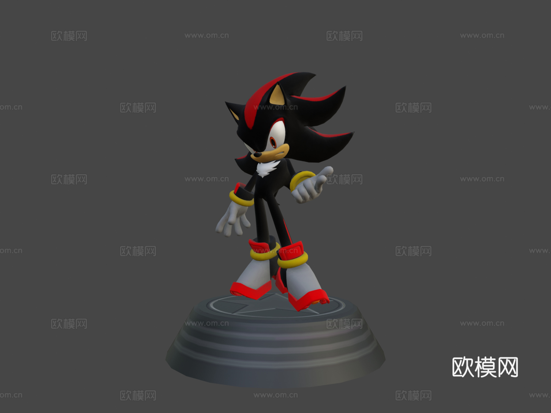 索尼克世代-暗影刺猬雕像3d模型