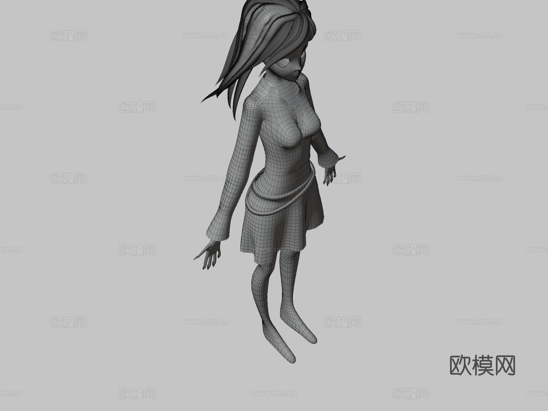 动漫女孩3d模型