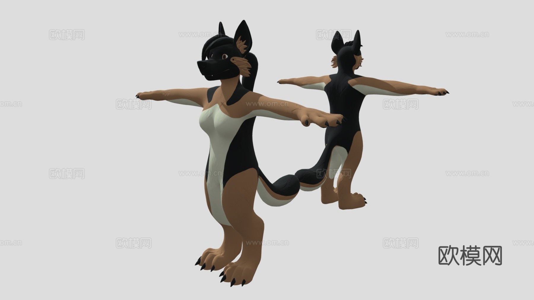 德国牧羊犬VRChat就绪3d模型