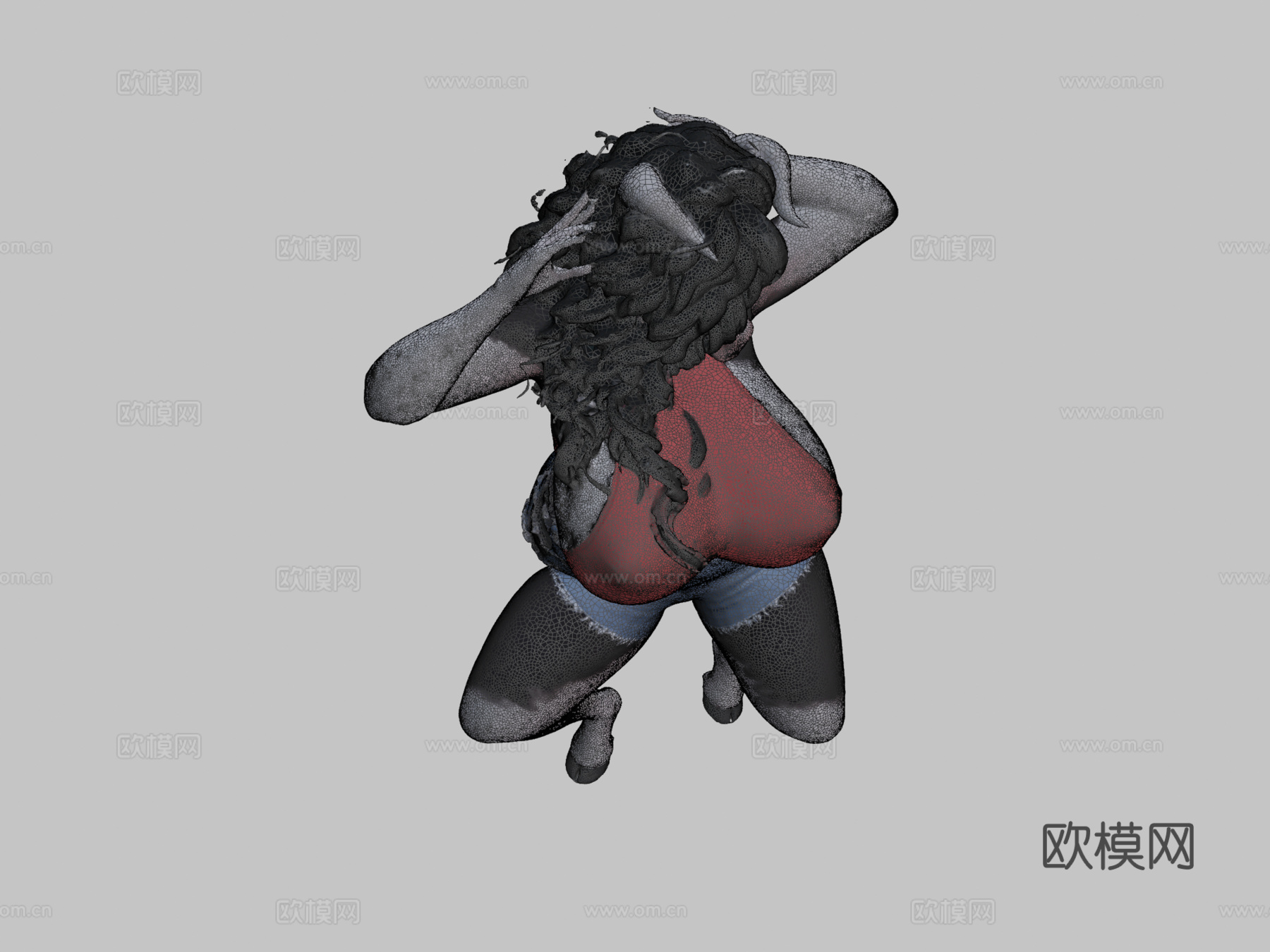 电臀奶牛女孩虚拟形象，第二人生3D扫描3d模型